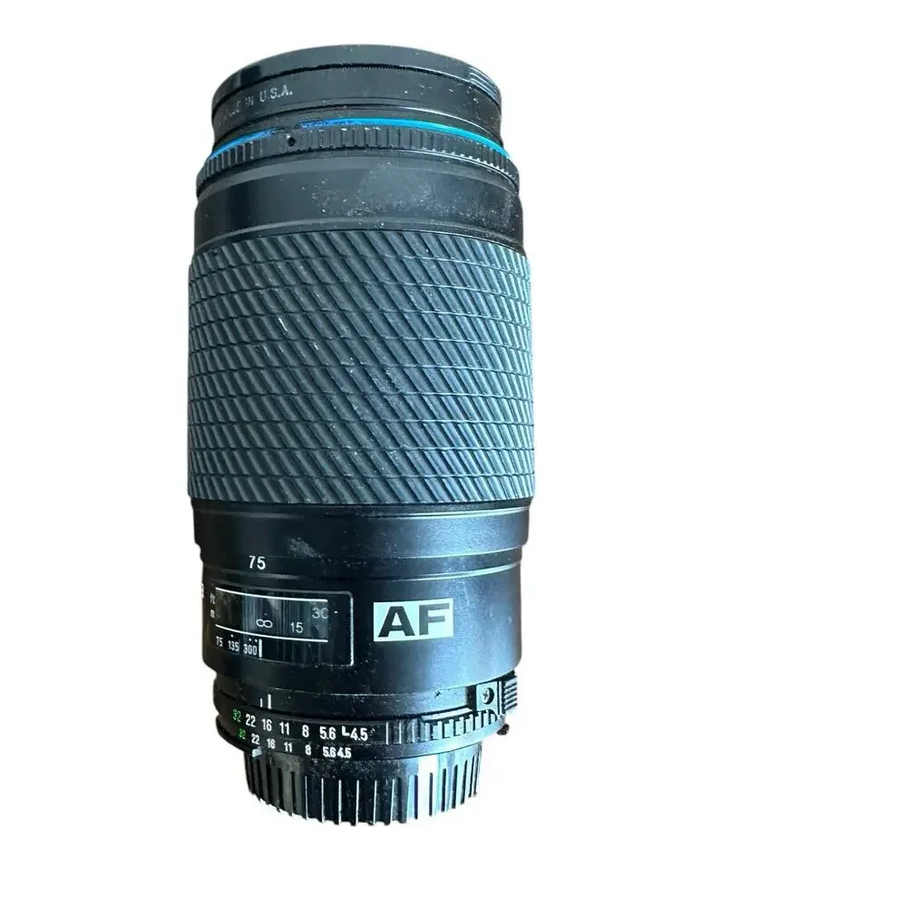 Tokina AF 75-300MM 1:4.5-5.6 Lens For Nikon With Lens Caps Excellent Condition